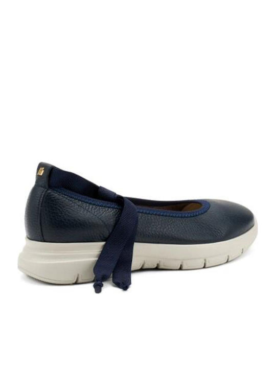 Leather Women's Moccasins in Blue Color