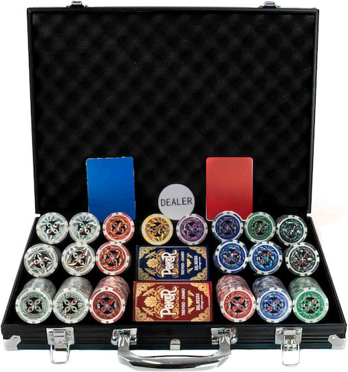 Set of 500 Numbered Poker Chips Eagle 12g Aluminum Case Black
