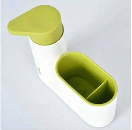 Dispenser Bucătărie Plastic cu Suport pentru Burete Alb 175ml