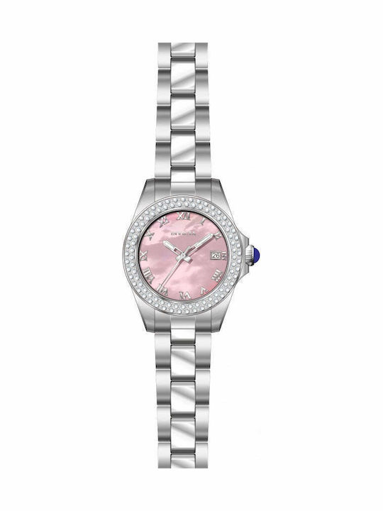Invicta Angel Ceas Dama 34mm Cu Baterie Cu Brățară Din Metal Albă