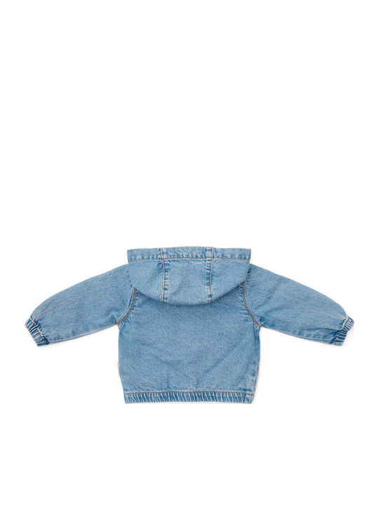 Παιδική Ζακέτα Βαμβακερή με Κουκούλα Denim