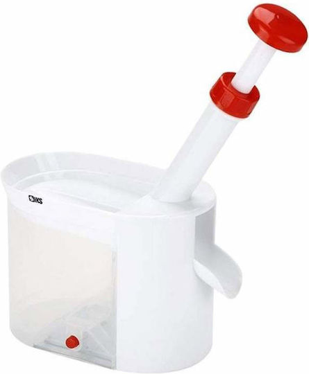 Instrument de scos sâmburi Siks pentru cireșe, vișine, măsline, cu clemă de masă și ventuză, alb roșu Instrument de scos sâmburi Siks pentru cireșe, vișine, măsline, cu clemă de masă și ventuză, alb roșu