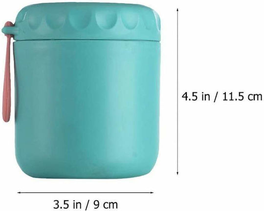 Siks Thermal Bowl Soup Spoon Included Made Stainless Steel 430 Ml Mini Thermos Lunch Turquoise