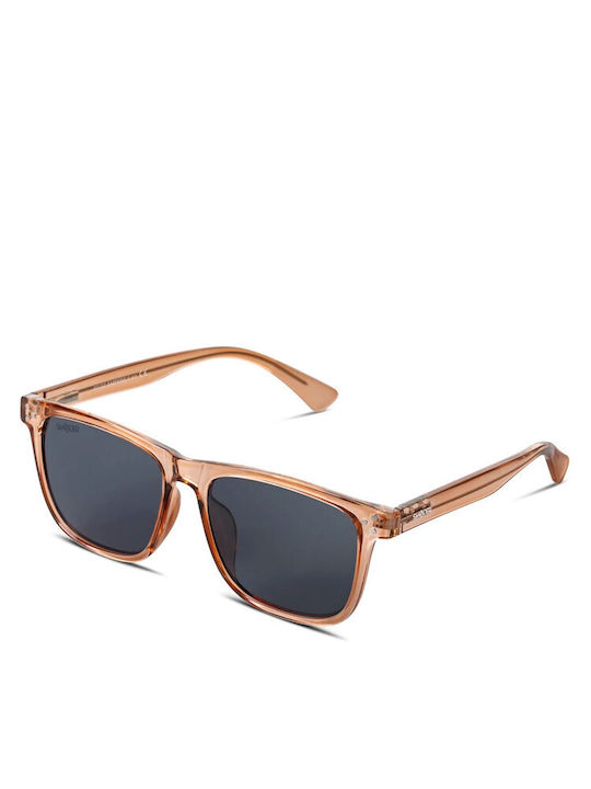 Smooder Unisex Sonnenbrille mit Rose Gold Kunststoff Gestell und Gray Linse AMS03