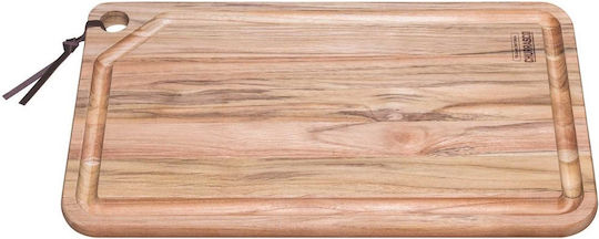 Placă de tăiat din lemn de tec 49x28x2.2 cm Churrasco Tramontina 13333352 Fabricată în Brazilia