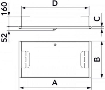 Тава за отцеждане 1100x550x25мм 550'' Индустрия