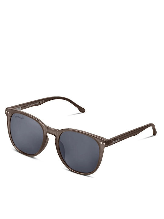 Smooder Unisex Sonnenbrille mit Gray Holz Gestell und Gray Linse X002