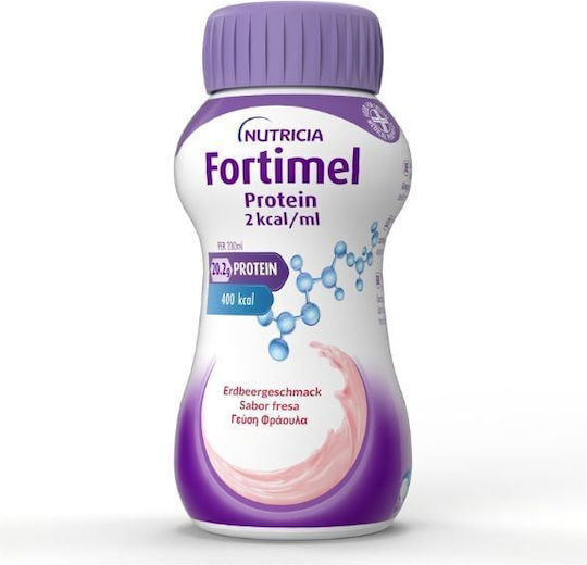 Nutricia Fortimel Protein 2kcal Special Food Supplement 4 x 200ml Strawberry