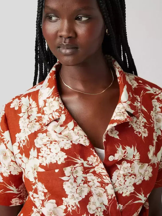 Women's Linen Short Sleeve Shirt