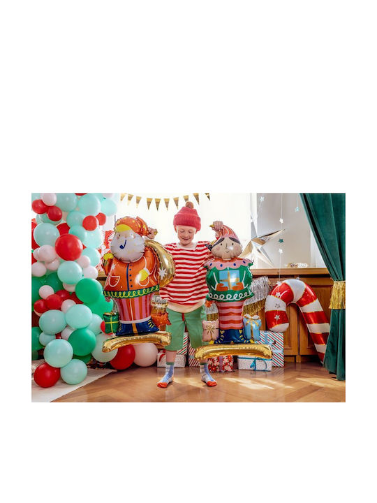 PartyDeco Weihnachtliche Girlande Silber 245x100cm 1Stück