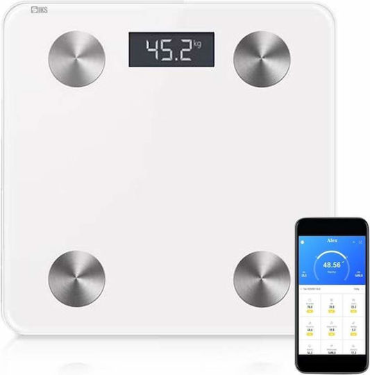 Smart Badezimmerwaage 180kg mit Bluetooth Weiße
