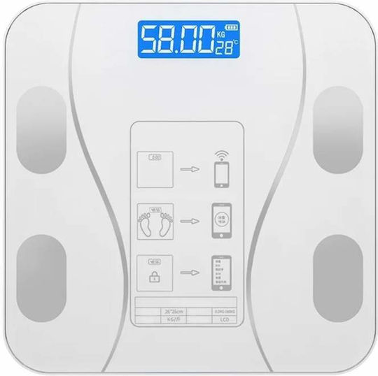 Smart Ζυγαριά 180kg με Bluetooth Γκρι