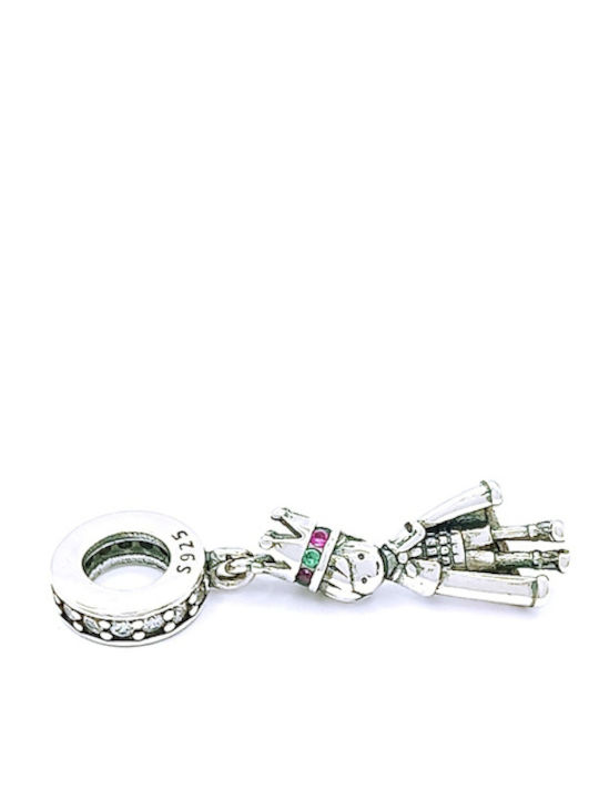 PS Silver Charm Cu Pietre Din Argint Cu Zircon