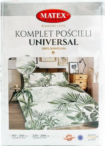 Matex Duvet Cover Set Cotton Single with Pillowcase 160x200 Multicolored