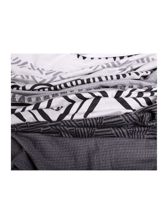 Matex Duvet Cover Set Cotton Queen with 2 Pillowcases 220x200 Gray