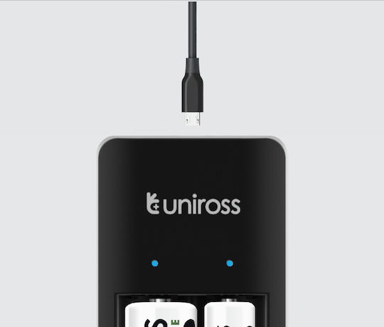 Uniross Ucu001 Usb Compact Mini Charger 2x Aa 1000 Batteries