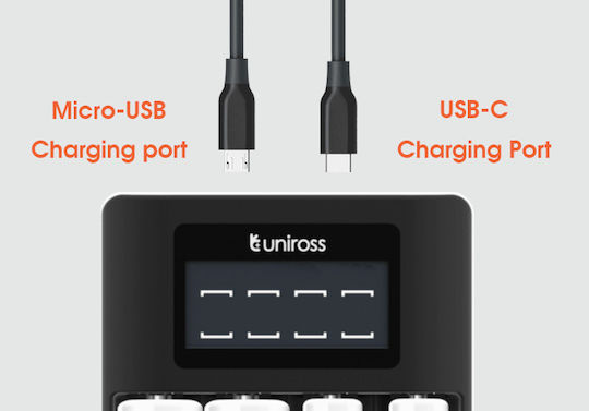 Uniross Ucu005a Ultra Fast Battery Charger 1hr AA AAA Incl 4xAA 2700mAh