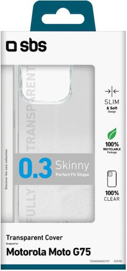 SBS 0.3 Skinny Задна корица Силикон Прозрачен (Moto G75)