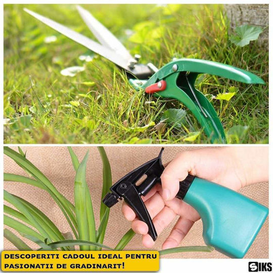 Siks Garden Tool Set 10 Accessories Gardening Planting Soil Processing Branch Cutting Plant Care Storage Bag Included Green