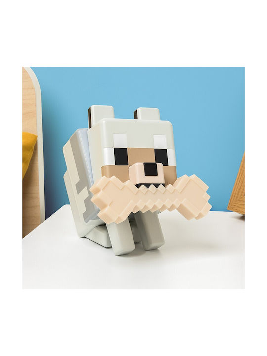 Paladone Παιδικό Διακοσμητικό Φωτιστικό Αφής Minecraft Wolf Πολύχρωμο 16x12cm