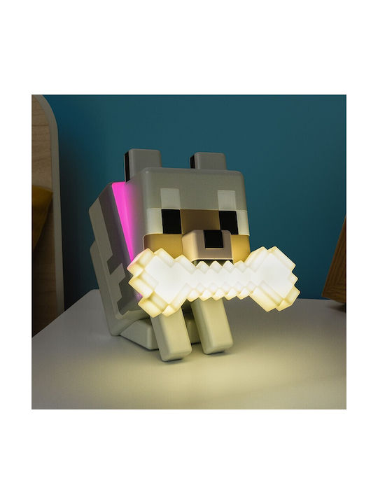 Paladone Παιδικό Διακοσμητικό Φωτιστικό Αφής Minecraft Wolf Πολύχρωμο 16x12cm