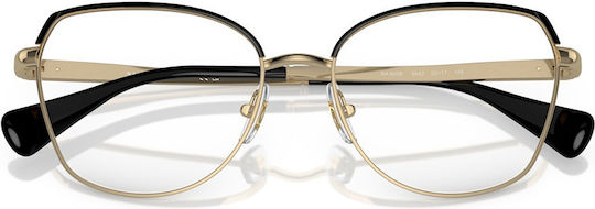 Ralph Lauren Weiblich Metallisch Brillenrahmen Katzenauge Schwarz RA6058 9443