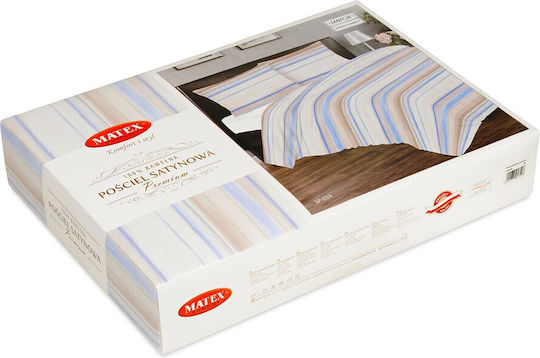Matex Set Husă de Pilotă Bumbac Single cu Față de Pernă 160x200 Multicolor