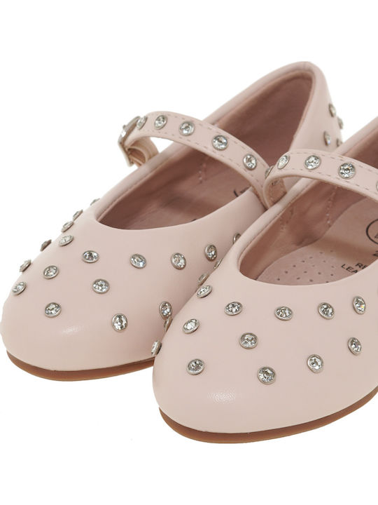 Kids Ballerinas Mary Jane with Adjustable Metal Clasp Pink