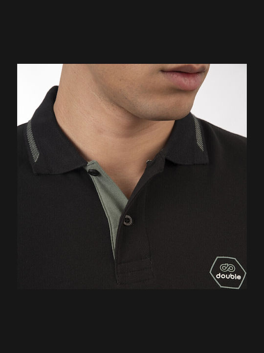 Polo Short Sleeve Black Blouse