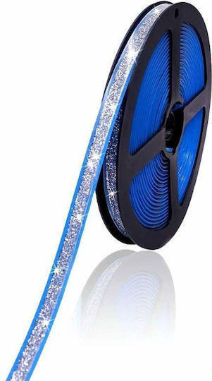 Bandă adezivă decorativă Siks Plăci Ceramice Mobilier Chiuvetă Rezistentă la Apă 6m X 7.5mm Sclipici Transparentă