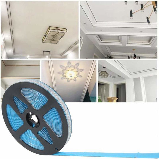 Bandă adezivă decorativă Siks Plăci Ceramice Mobilier Chiuvetă Rezistentă la Apă 6m X 7.5mm Sclipici Transparentă