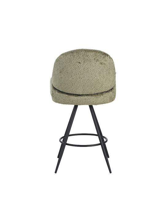Stool Bar with Backrest Upholstered with Fabric Morea Mint 68x66x82.5cm