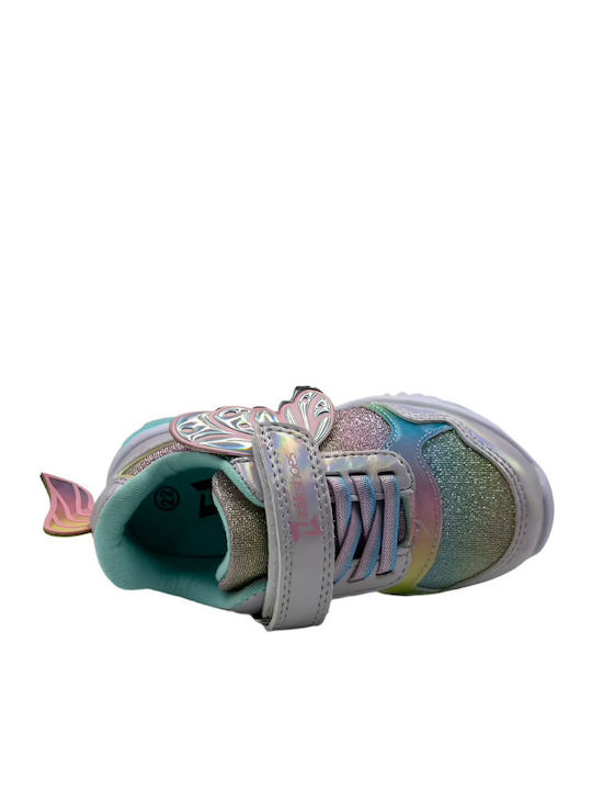 Kinder Sneakers mit Klettverschluss & Lichtern Rosa