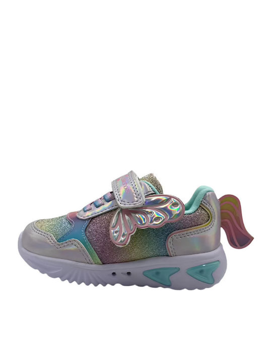 Kinder Sneakers mit Klettverschluss & Lichtern Rosa