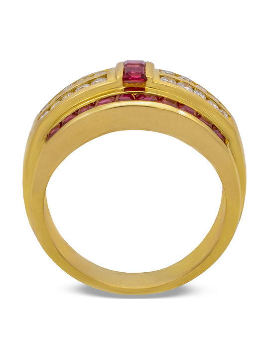 Savvas Design Дамски Пръстен с Диамант от Злато 18K
