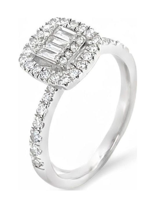 Breeze Ring with Zircon made of Silver
