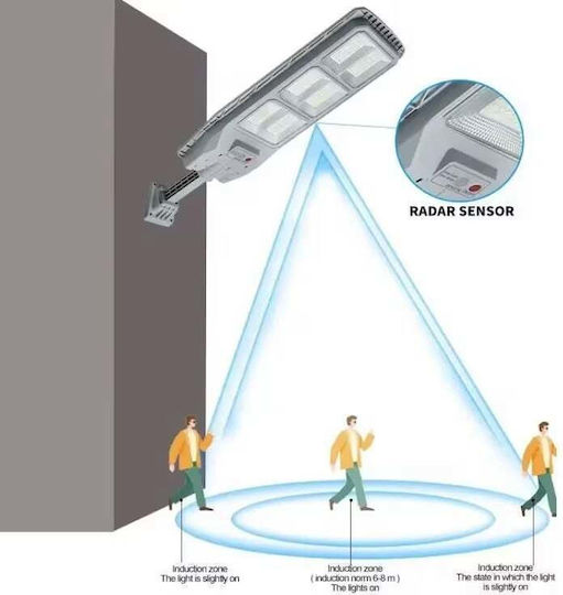 Lampa Lampă Solară Stradală 200W 10000lm Alb Rece 6000K cu Senzor de Mișcare și Telecomandă IP66 31cmx19cmcm