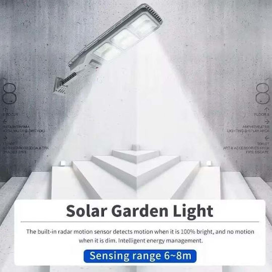 Lampa Lampă Solară Stradală 200W 10000lm Alb Rece 6000K cu Senzor de Mișcare și Telecomandă IP66 31cmx19cmcm