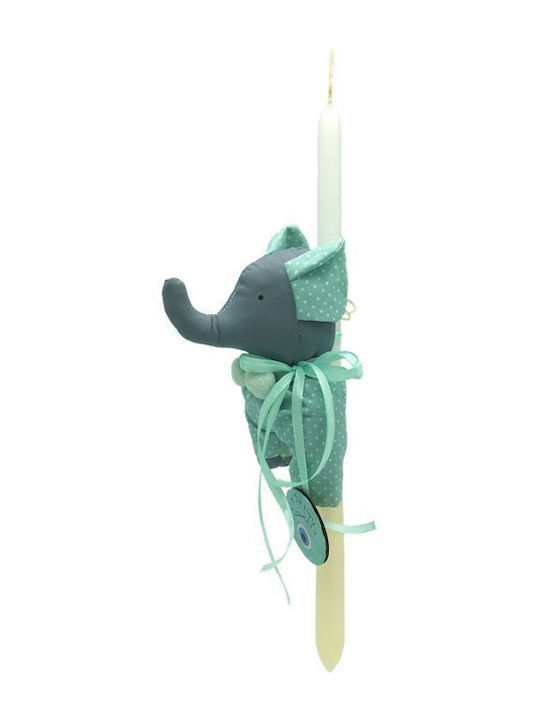 Lumânare Liebe Queen Umplută Elefant Turcoaz cu Buline Albe Lumânare Liebe Queen Umplută Elefant Turcoaz cu Buline Albe