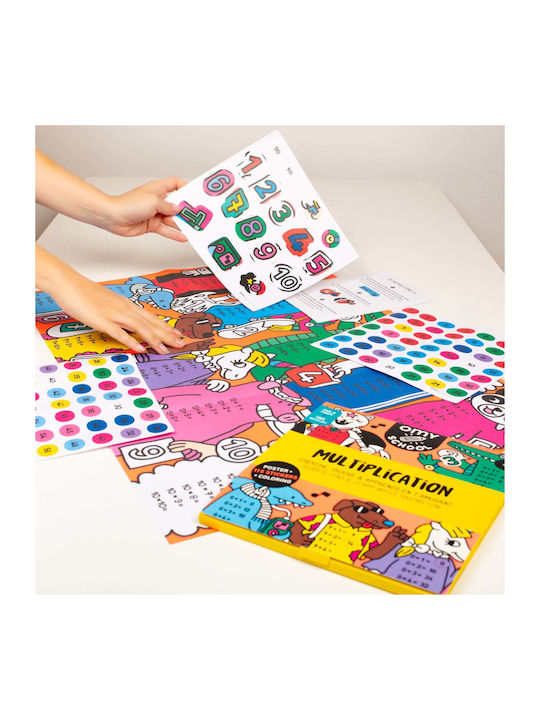Omy Giant Poster Coloring Stickers School Multiplications