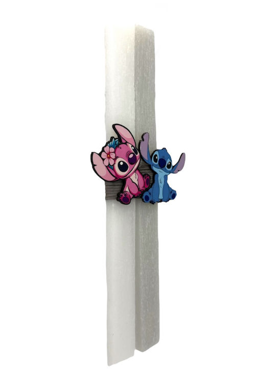 Stitch Angel Candle Pair