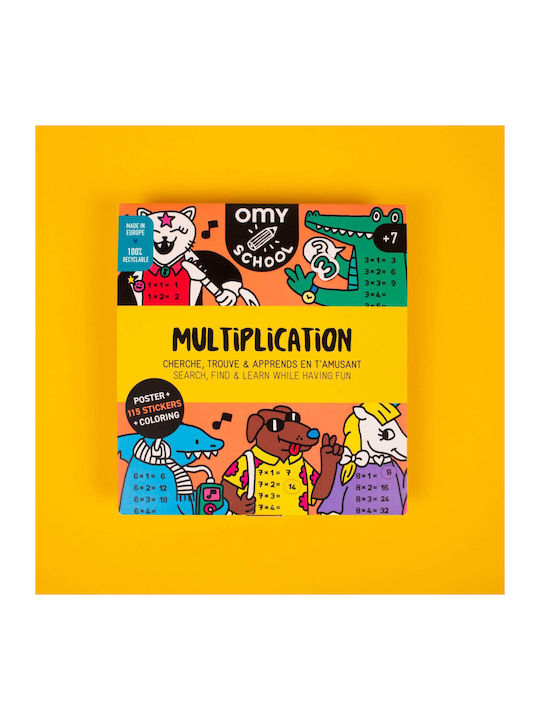 Omy Giant Poster Coloring Stickers School Multiplications