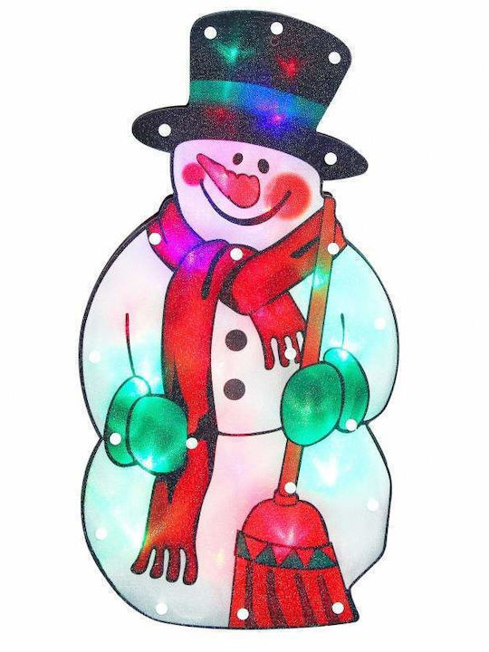 Siks Snowman Window Decoration Led Lighted Multicolor