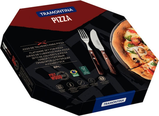 Tramontina Besteckset Edelstahl Braun 8Stück