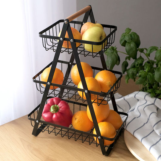 Brunbeste Fruitieră Metalic Negru 46x35x18buc