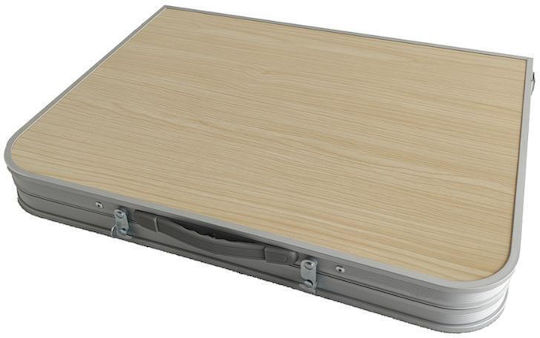 Hupa Table Aluminum for Camping Foldable in Case 90x60x70cm Brown