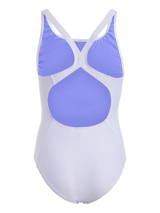 adidas 3-Stripes Costum de baie pentru copii Întreg Violet adidas 3-Stripes Costum de baie pentru copii Întreg Violet