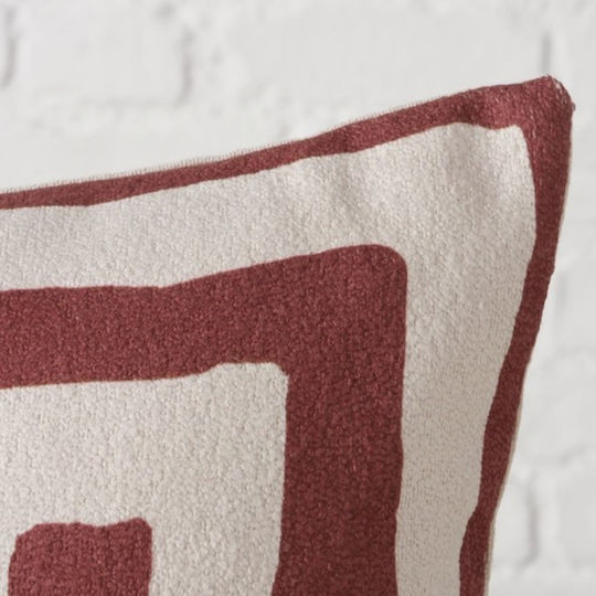 Boltze Perna de canapea Bakari Burgundy, White 30x50cm.