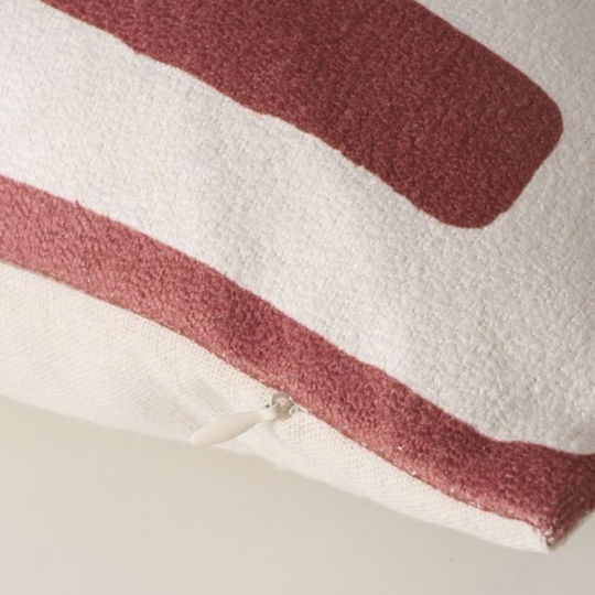 Boltze Perna de canapea Bakari Burgundy, White 30x50cm.