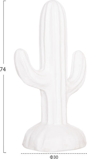 Διακοσμητικος Κακτος Δαπεδου Cactus Hm4386.02s Mdf Λευκο 42x30x74υεκ